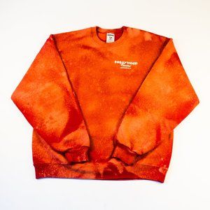 Vintage Red/Orange Bleach Dyed Hollywood Casino Crewneck